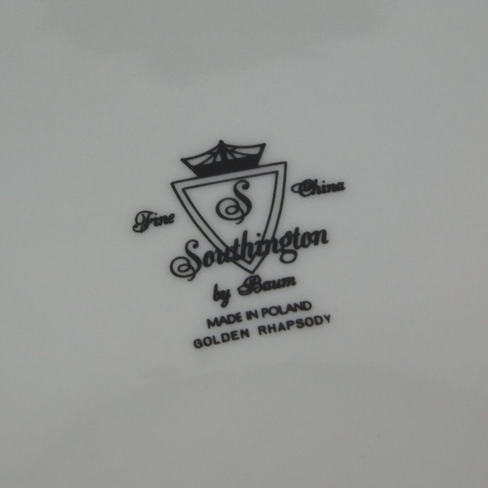 Lot of 2 Baum Southington Golden Rhapsody Dinner Plate 10.5" Gold Trim China - Picture 4 of 8